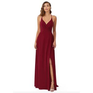 Azazie Davis Bridesmaid Dress in Burgundy